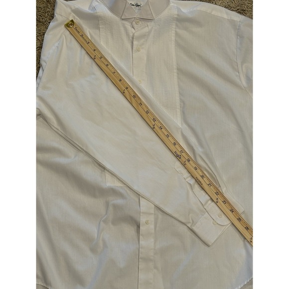 Fashion Gear Men's White Tuxedo Shirt Ruffles Size 2XL Wing Collar - Picture 7 of 8